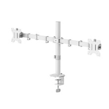 Hama Support de table pour écran 2 Écran(s) 88,9 cm (35) blanc réglable en hauteur, mobile, rotatif, inclinable