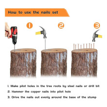 14Pcs Copper Nails Kit to Killing Trees,3.5 Inch Pure Copper Nails Bulk,Stump Removal Spikes Hardware Nails for Trees
