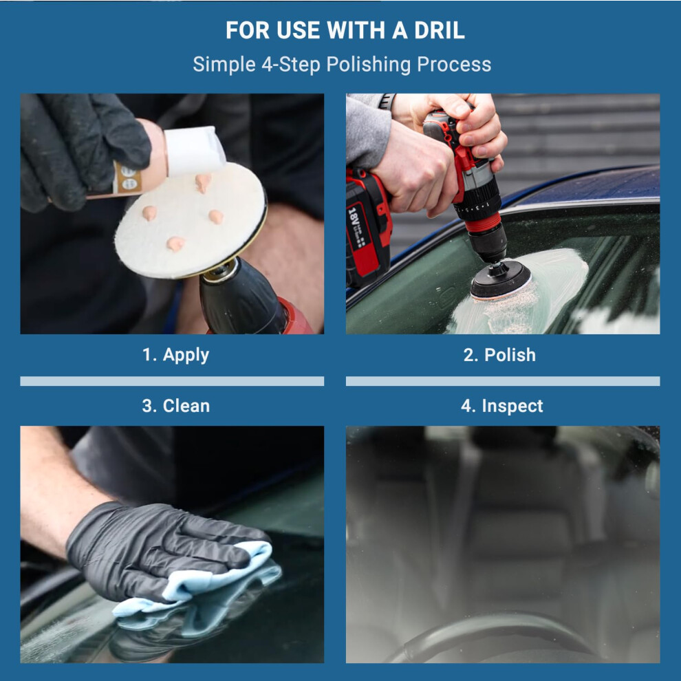 Glass Polish Diy 75Mm Windscreen Polishing Kit For Car Glass Restoration, Remove 5005578140153