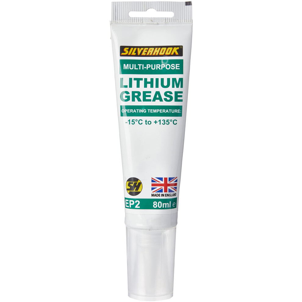 Silverhook Lithium Grease Tube 80Ml Multi-Purpose Ep2 Waterproof 5000812376930