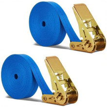2 PCS Heavy Duty Ratchet Straps 800KG Break Strength - 10M x 25mm Adjustable Ten