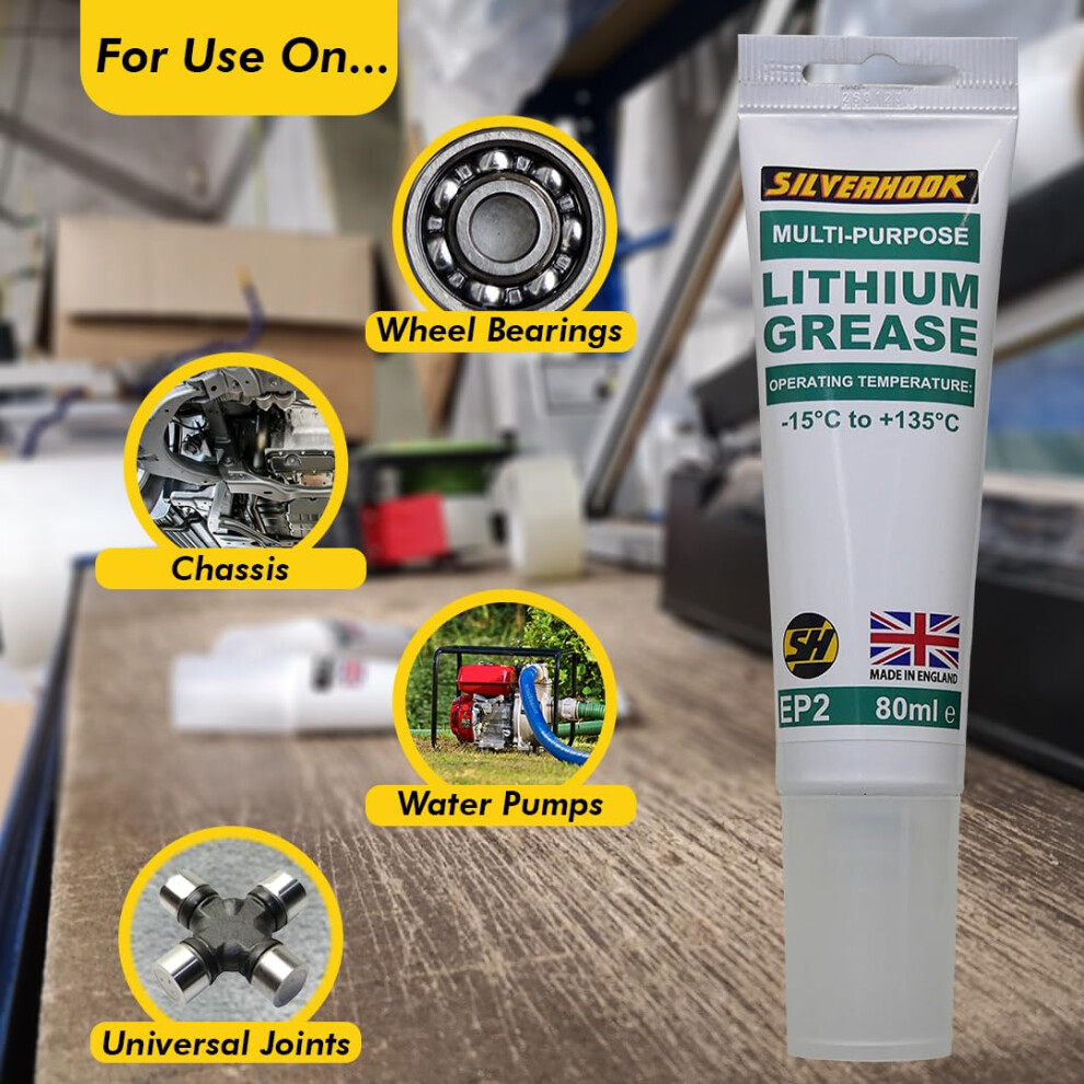 Silverhook Lithium Grease Tube 80Ml Multi-Purpose Ep2 Waterproof 5007043586213