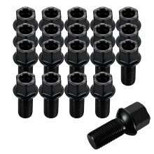 ERMWALR Wheel Bolts M14 x 1.5, 27mm Thread, 17mm Hex for Audi for VW Alloy Wheel