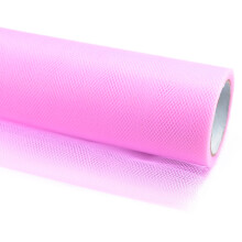 Ensfarvet tyl, lyserød, 15 cm x 9 m, 1 stk.