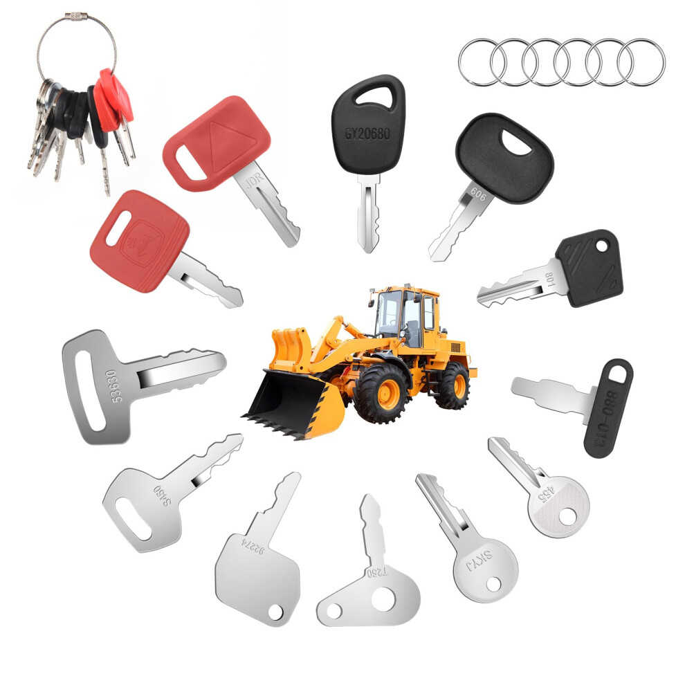 Uraqt Ignition Starter Key Set, 12 Pcs Replacement Ignition Key Set, Universal I 5003962670149