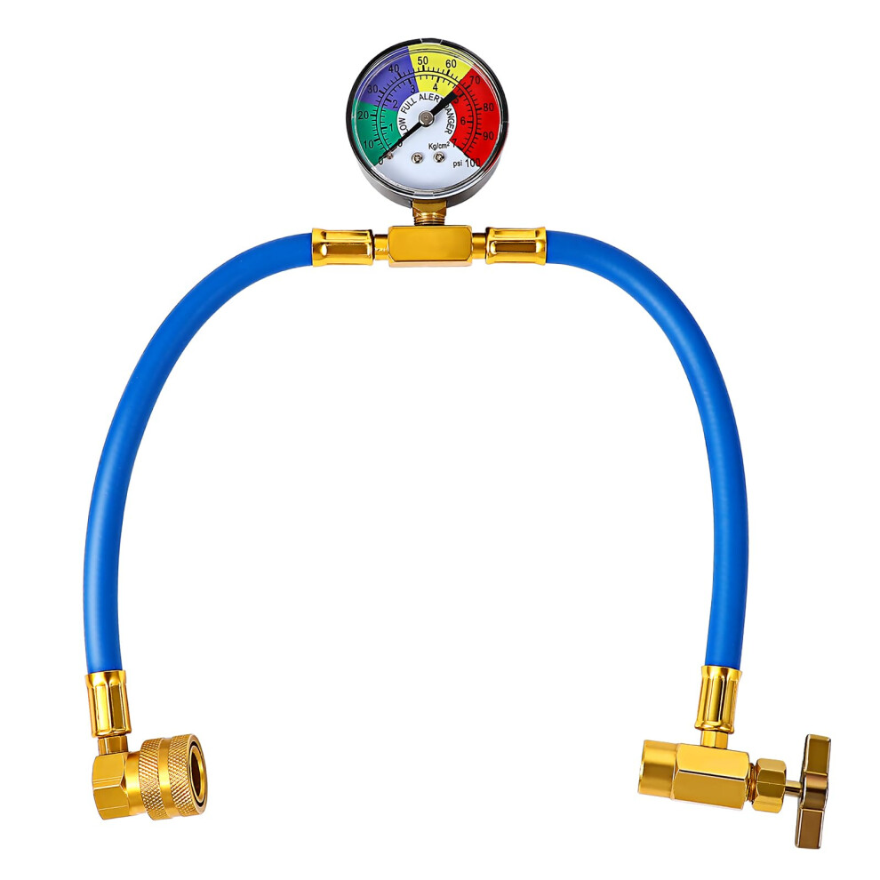 Besportble Automotive Conditioning Refrigerant Conditioning - R134a Automotive Air Conditioning Refrigerant Charge Hose Gas With Gauge For Car Metal 5004547135466