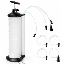 M.J COMFY-LIFE Manual Vacuum Oil Pump 7L – Fluid Extractor Suction Pump for Oil, Petrol & Fuel Transfer, Includes 4 Tubes, Suitable for Cars, Motorb