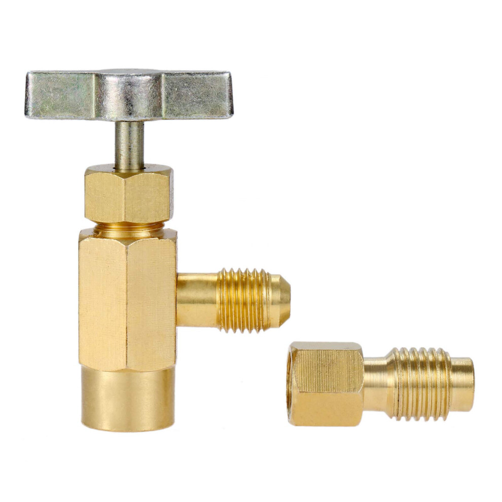 Aupoko R134a Can Tap With Tank Adapter, Puncture Style Refrigerant Dispenser 1/4 5000800090176