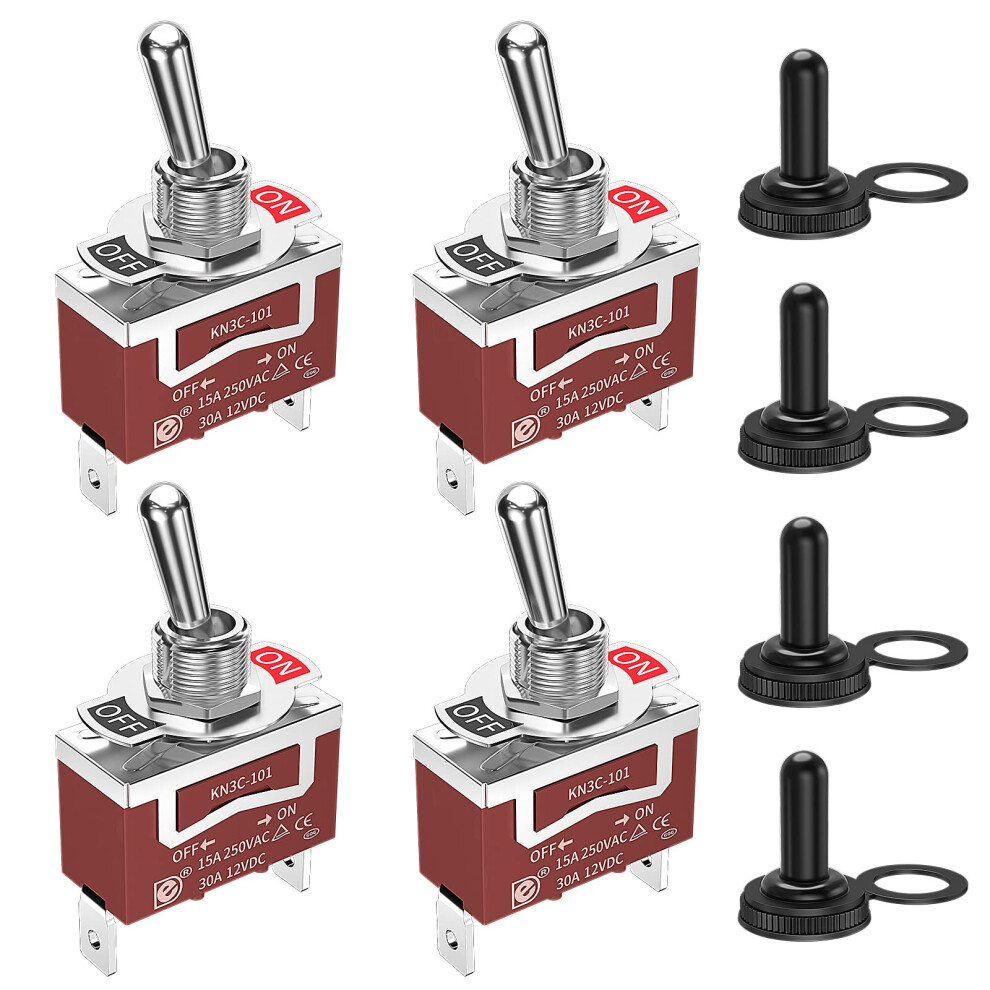 Joinfworld Waterproof Toggle Switch 12V Marine Boat Automotive Car Spst 2 Pin On 5009291208671