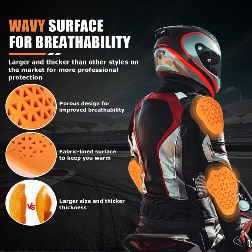 PSLER CE-2 Motorcycle Armor Elbows Shoulders,Motorcycle Jacket Pad 4PCS 2
