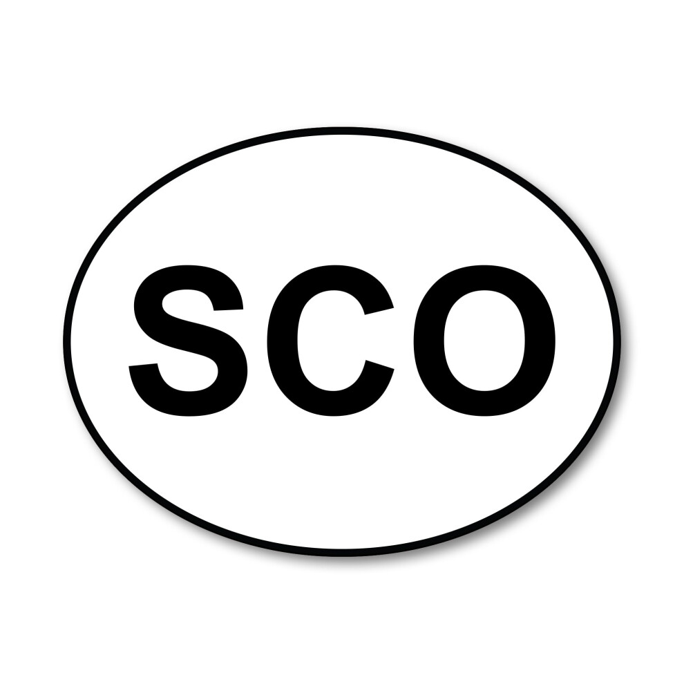 Scotland Sco Car Identifier Sticker Â Premium Vinyl Oval Decal Â Decorative Scot 5002147532333