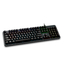 Kablet mekanisk tastatur, sort, RGB baggrundsbelysning, gaming, QWERTY