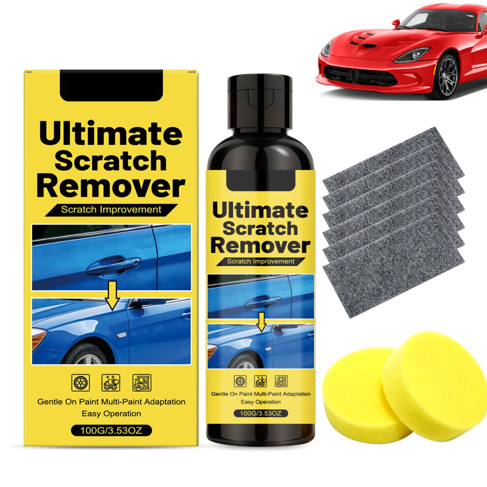 Nano Scratch Remover Kit For Cars,Quick Fix Removal Paste For Deep Scratches,Car Polish Wax With Nano Cloths & Sponge,Car Paint Scratch Repair,Restor 5000465930237