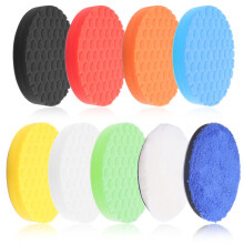 HavaCue 9 Pcs 150 mm Car Polishing Pads Set, 6 Inch Sponge and Wool Buffing Pads for Buffer, Replaceable Car Polishing Kit for Auto, Furniture, Buffe
