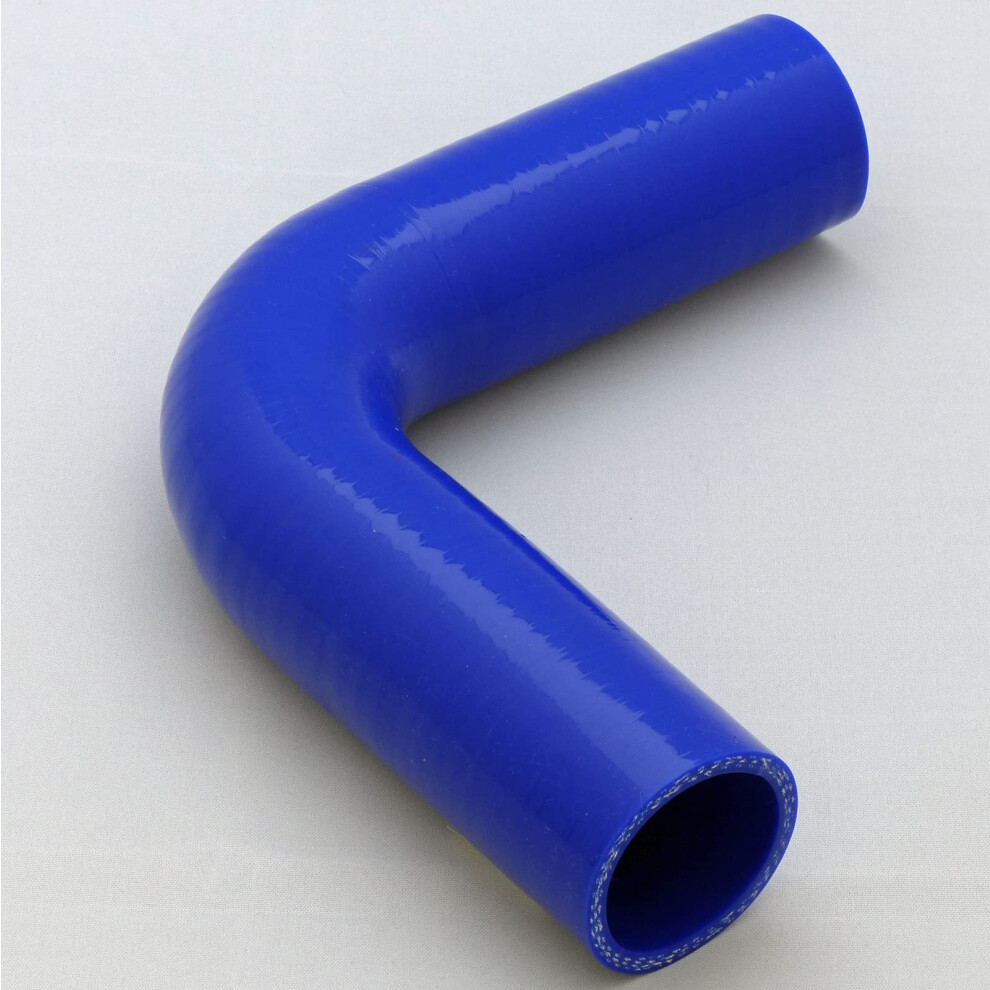 90 Degree Silicone Turbo And Coolant Reinforced Hose Elbow Id: 65Mm - Blue 5007579545081