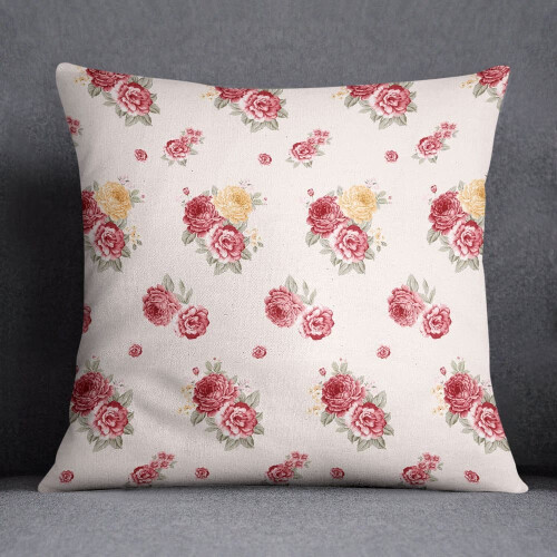 Pudebetræk 40x40 blomster rose