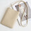 Beige PU Crossbody Mini Telefoonportemonnee Dames 8