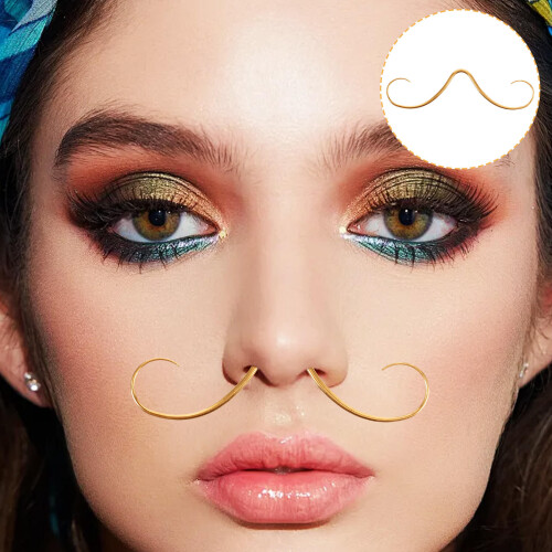 1Comfortabele Gouden Septum Ring Staal Neuspiercing