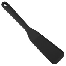 1Zwart Silicone Wok Spatel, Rubuust En -Klevend