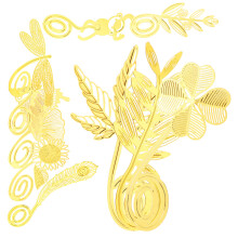 10St Schattige Gouden Metalen Bladwijzers Elegant En