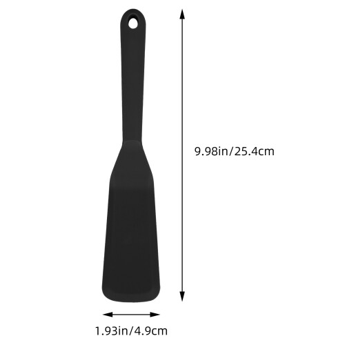 1Zwart Silicone Wok Spatel, Rubuust En -Klevend 1
