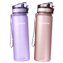 2x Aquaphor City 0,5L filterflaske vandflaske, lavendel + pink