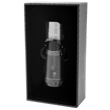 RONSON BORA SILVER BLACK 2 JET lighter med cigarpunch, jet