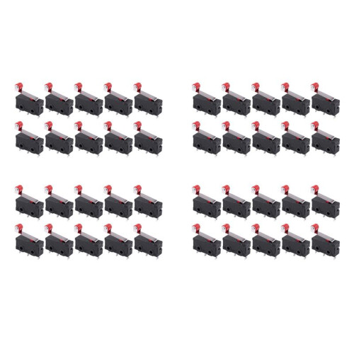 40Pcs Micro-Roller Lever Arm Open Close Limit  Kw12-3 Pcb Microswitch 1