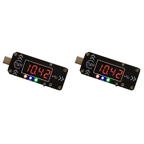 2X USB Charging Trigger Charger Voltmeter Ammeter 5V/9V/12V/15V/20V/PPS PD2.0 PD3.0 Type-C USB Decoy Device