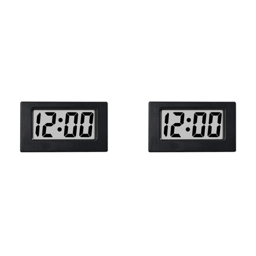 2X  Clock Triangle LED Screen Lectronic Digital Alarm Screen Desktop Clock for Home Office Table Bedroom Decor Black 1
