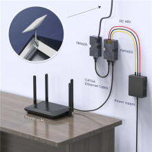 4X voor Starlink Dishy Kabeladapter Naar RJ45-Aansluiting voor StarLink Ethernet-Adapter PoE-Injector voor Starlink