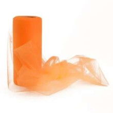 Dekorativ tyl 15 cm x 25 m, 1 stk., orange