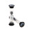 Sort pirat timeglas 3 minutter 8x2,5 cm 1