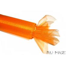 Dekorativ organza 48 cm 1 rulle orange