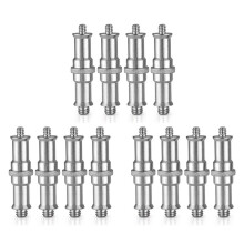 12Pcs 1/4Inch to 3/8Inch Male Thread Adapter Double-Ended Spigot Stud Male Adapter Camera Screw Photograph Hand Tool