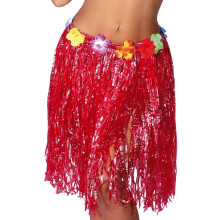 Rød Hawaiiansk Aloha Nederdel