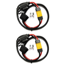 2X Electric Bicycle Battery Power Cable Lithium Battery Controller Fuse Waterproof 14AWG Discharge Wire XT60