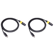 2X USB C Till XLR Hona-Kabel Typ C Hane Till 3-Stift XLR Hona Mikrofonkabelkontakt Datorljuddatakabel 3 Meter