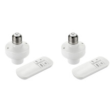 2X E26 E27 Wireless Remote Control Light Socket Lamp Holder 20M Base /Off Socket Range Device(220V)