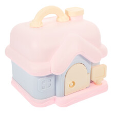 1Set Plastic Spaarvarken in Huisvorm Met Sleutel Desktop Decor