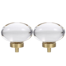 2St Decoratieve Kristallen Kastknoppen Messing Voor Deuren En Lades