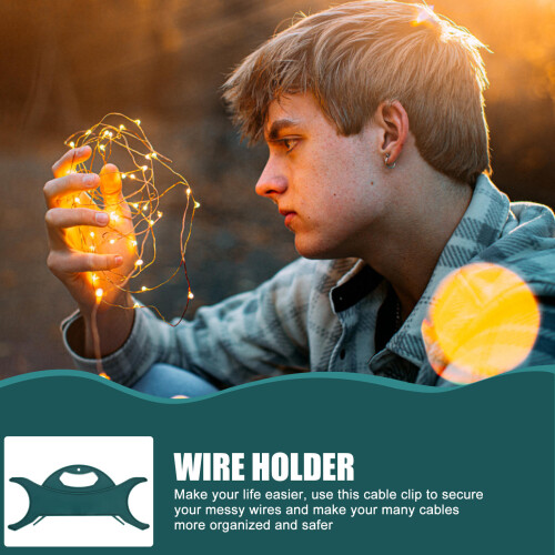 2St Snoerhouder Kabel Organizer , En Groen 2
