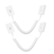 2St Opbergbare Afstandsbediening Leash Met Veerkabel En Haak