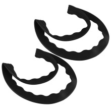 2St Meubels Beschermende Rubberen Antislip Stoelpootkappen Zwart