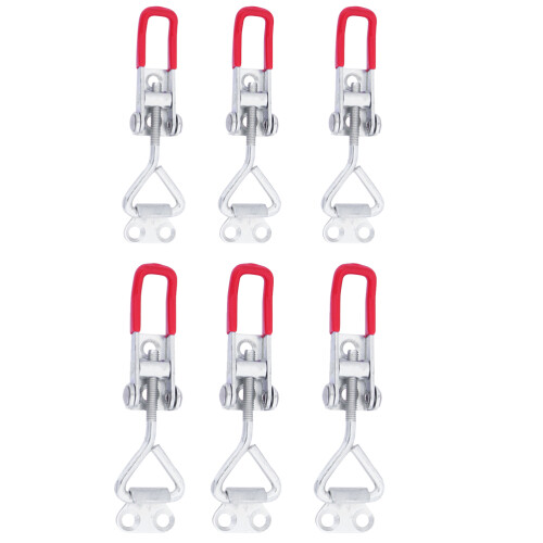 6St Heavy Duty Ijzeren Deursluiting Met Verstelbare Toggle Clamp