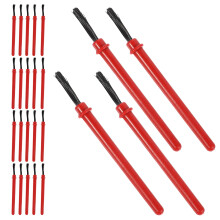 50St Kleine Schilderpenseel Kit Rood Voor Acryl, Gouache En