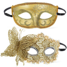 2St Herbruikbare Gouden Maskers Voor Gemaskerd Bal En Feest