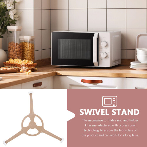 1Microwave Oven Ring Roller Steun Bruin En Duurzaam 2