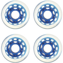 Ruedas para patines en línea de 70 mm, poliuretano de alta resistencia, repuesto para patines en línea, 4 unidades, color azul.