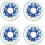 70 mm PU-Rollen, hochelastisch, 4 Stück, blau 1